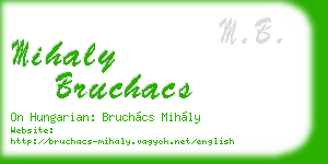 mihaly bruchacs business card
