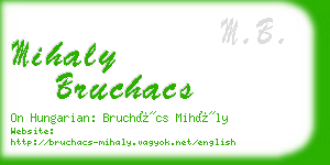 mihaly bruchacs business card